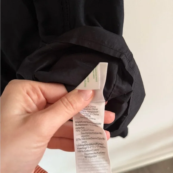 J.CREW Flutter-sleeve top in cotton-silk voile in Black Large - Picture 5 of 7